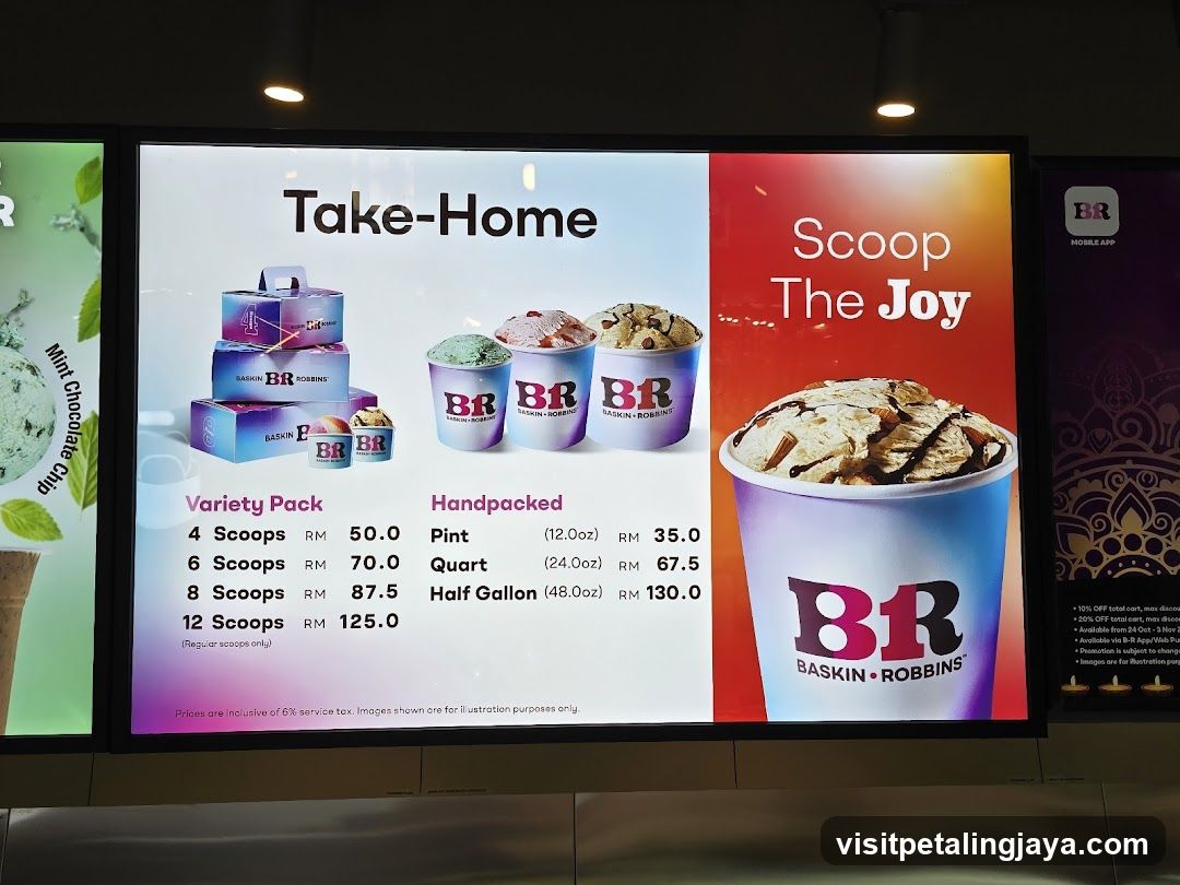 Baskin Robbins Take-Home Menu