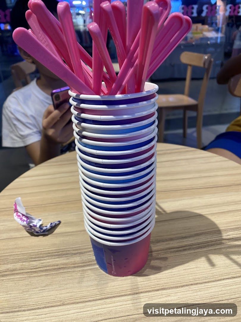 Pink Spoons in Stacked Cups