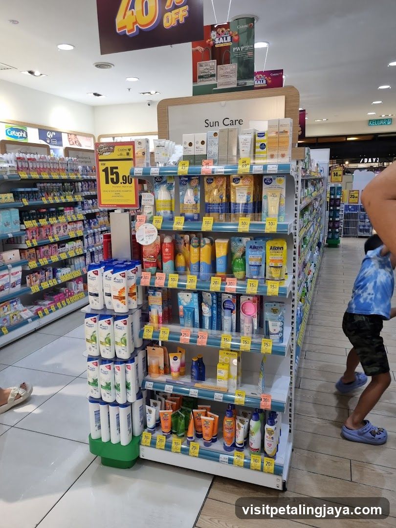 Sun Care Products Display