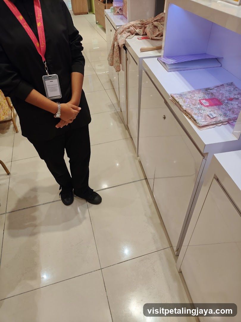Store interior with staff