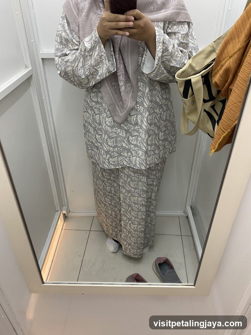 Person in a fitting room