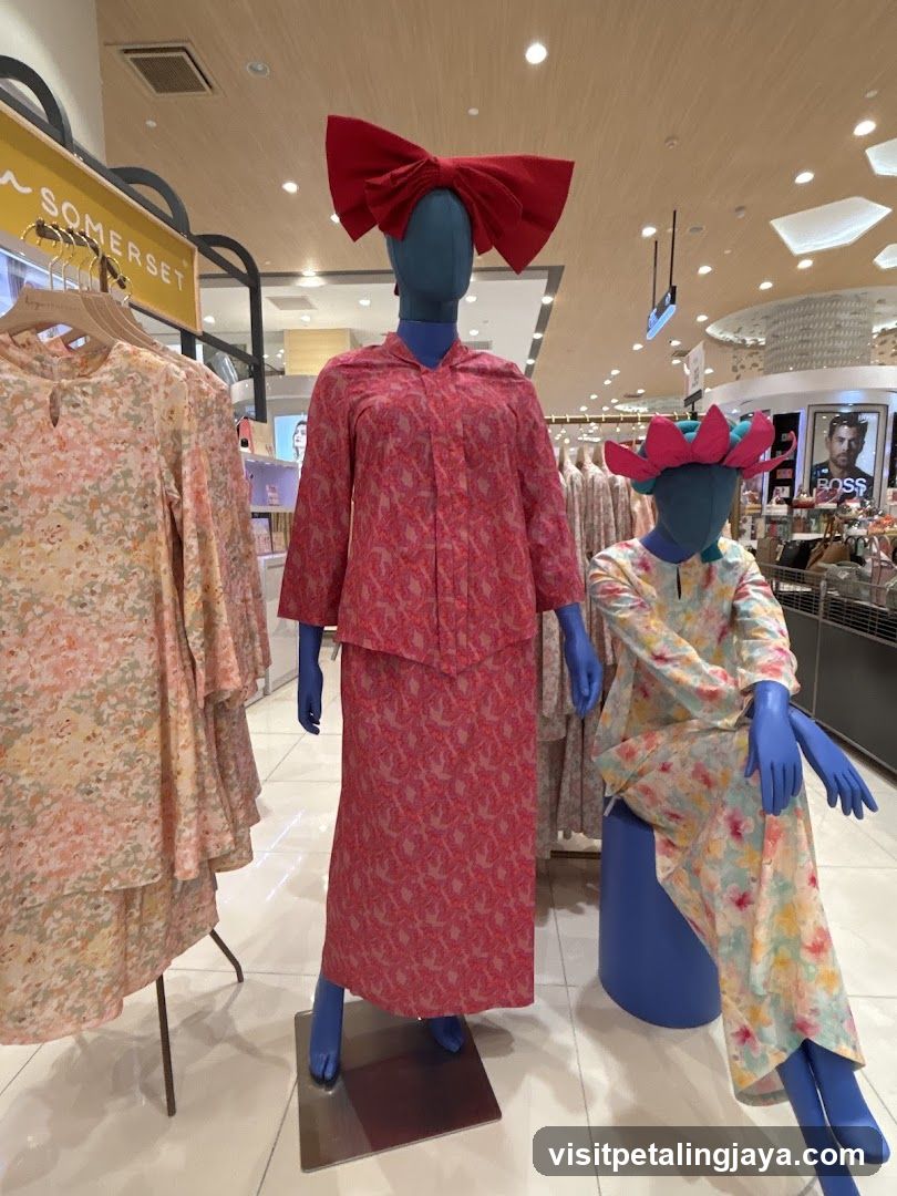Mannequins in floral outfits