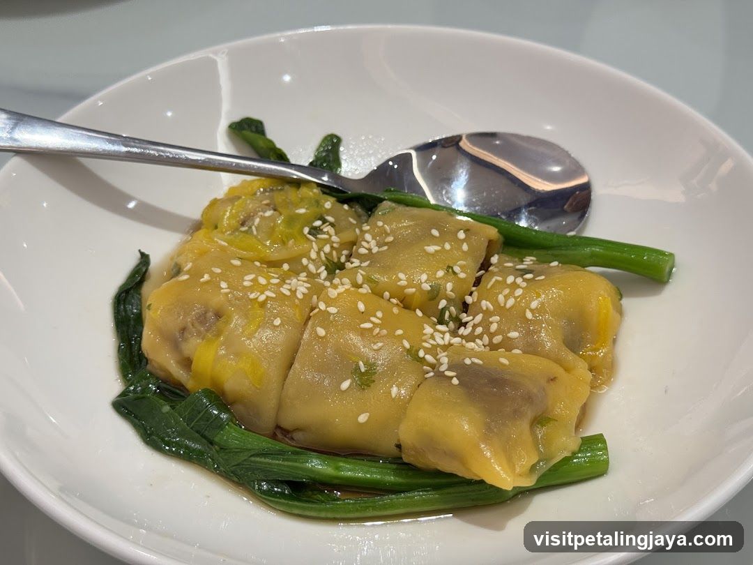 Steamed Dumplings with Greens