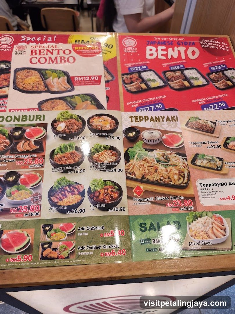 Ichiban Ramen Menu