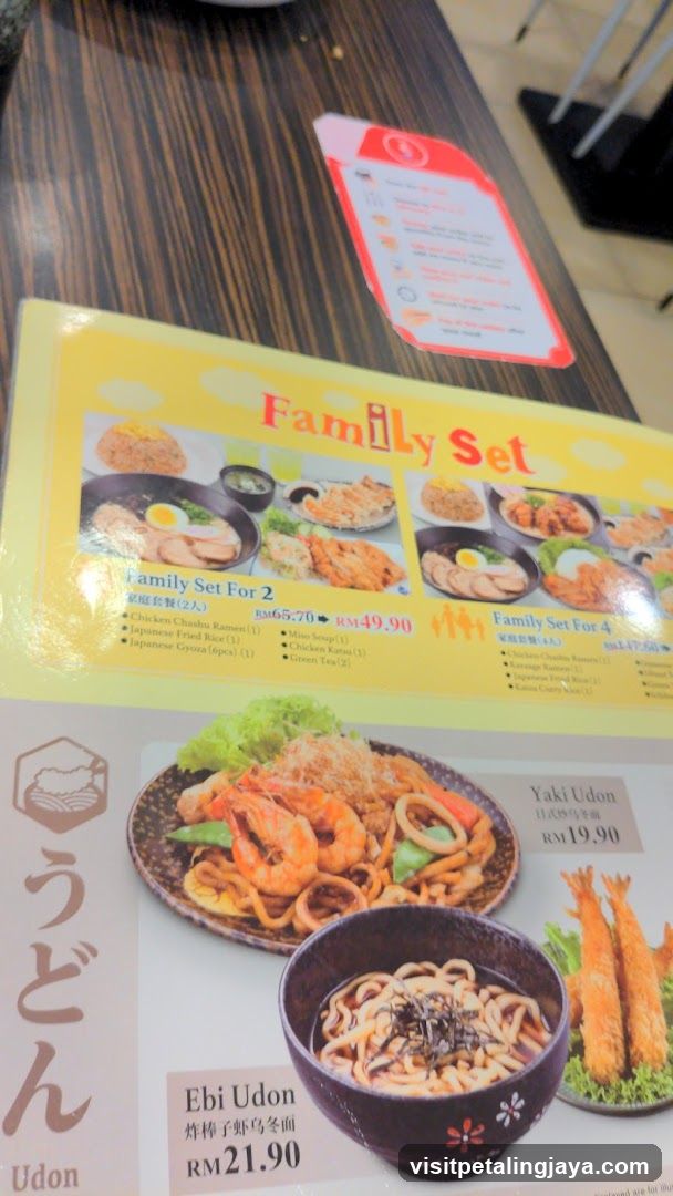 Family Set Menu