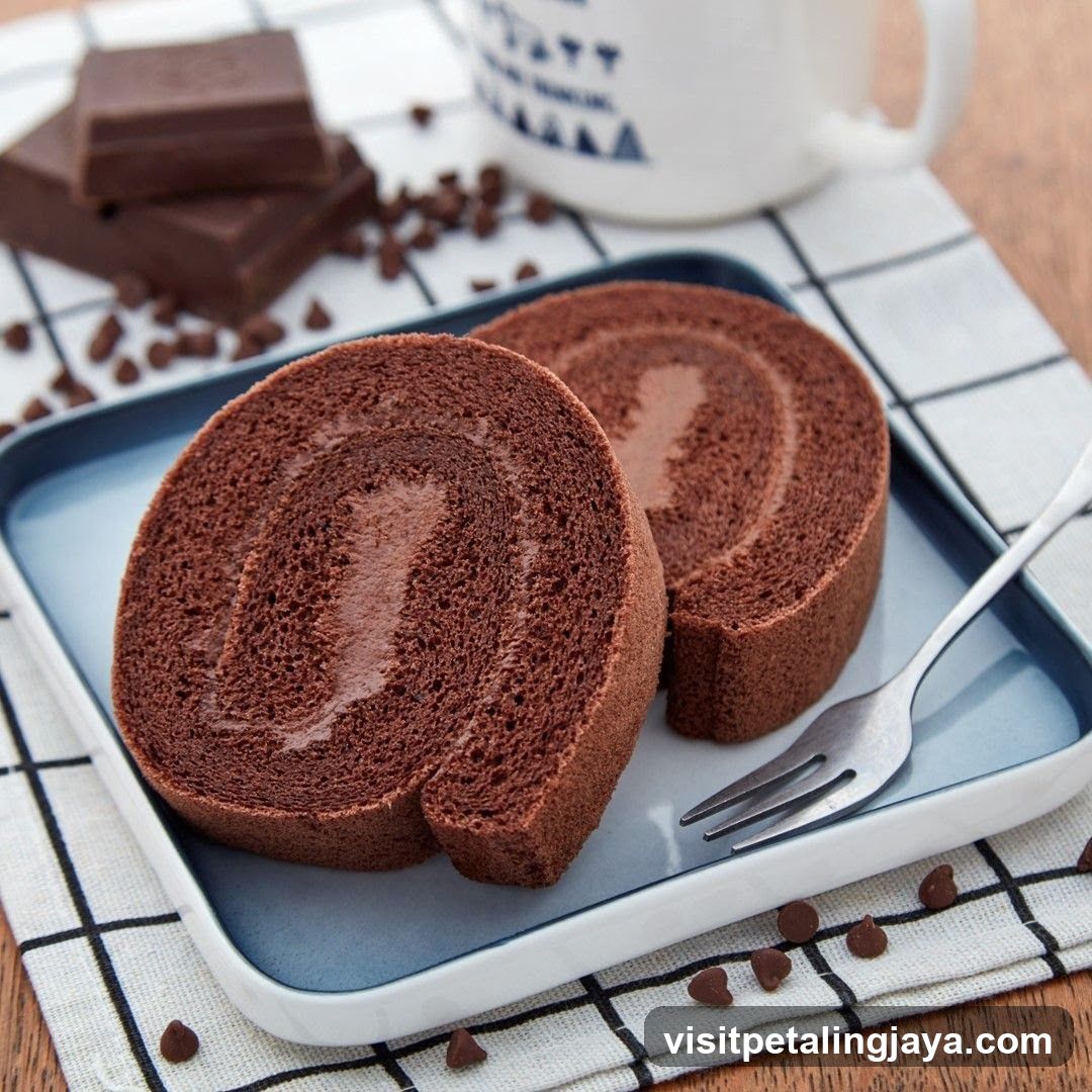Chocolate Swiss Roll Slices