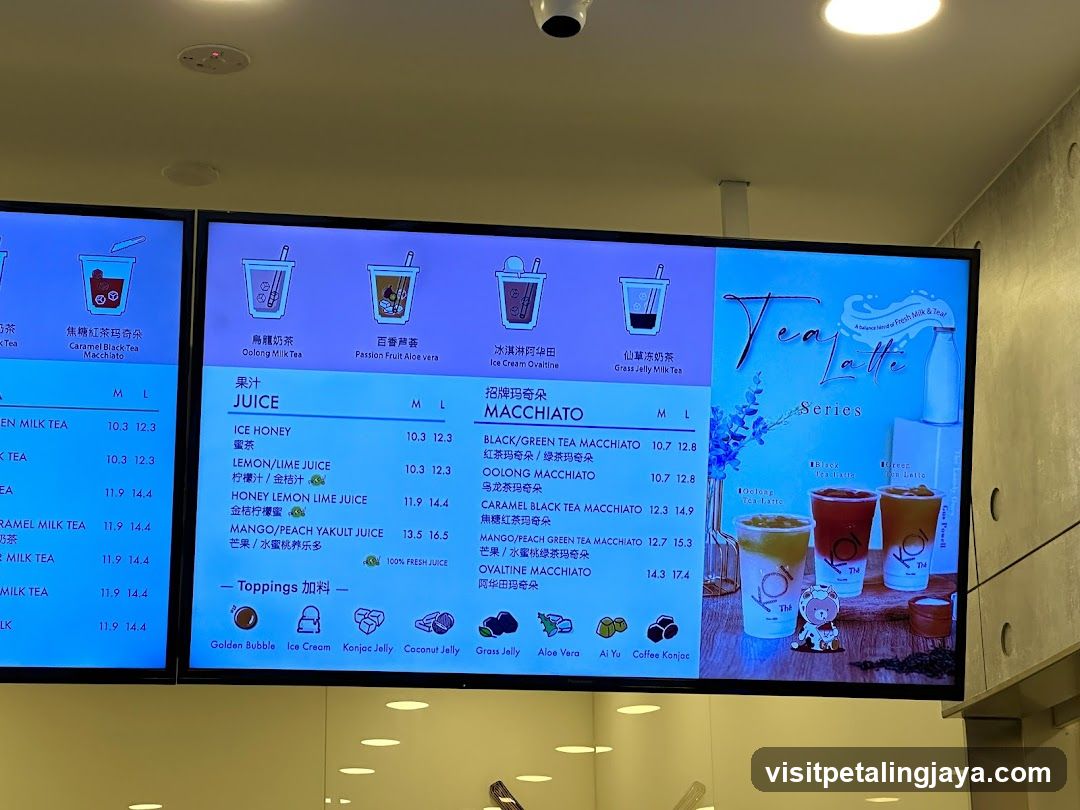 Tea Latte Series Menu