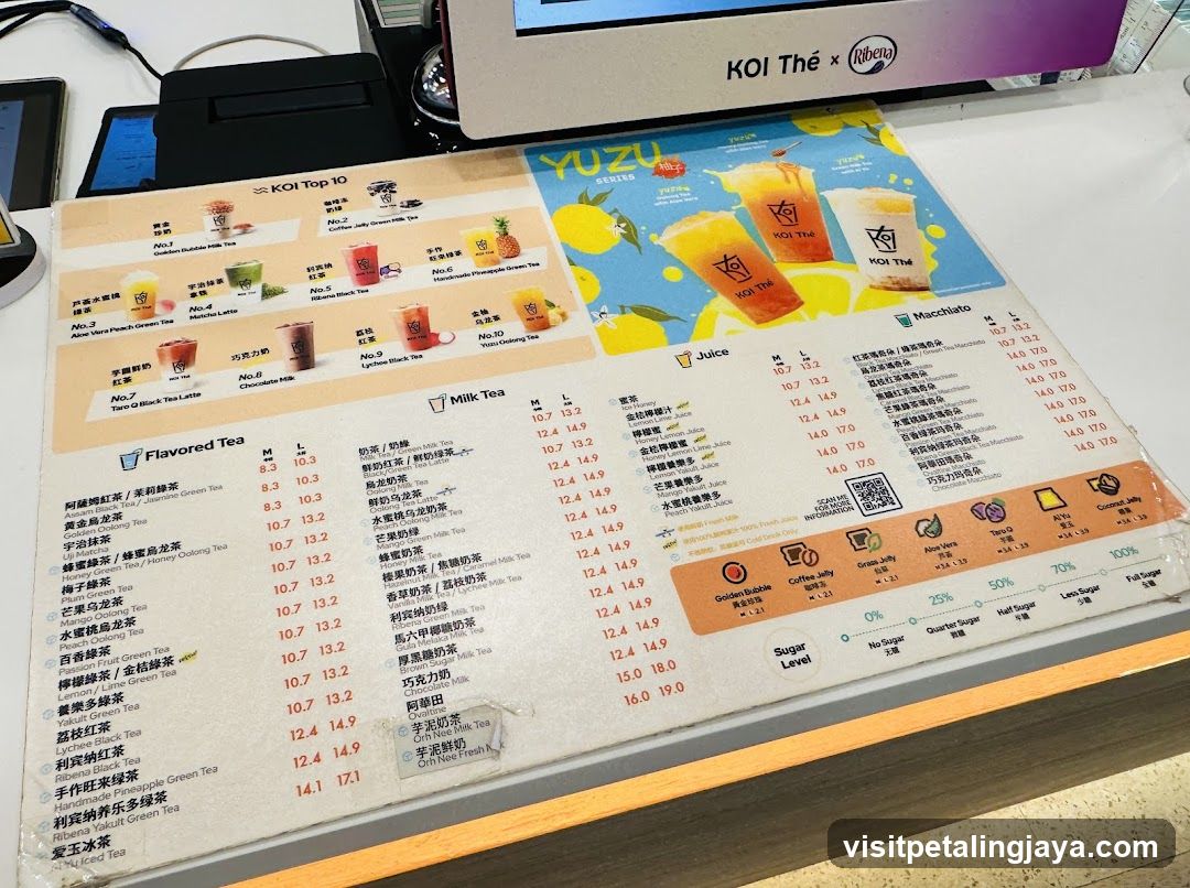 KOI Top 10 Menu