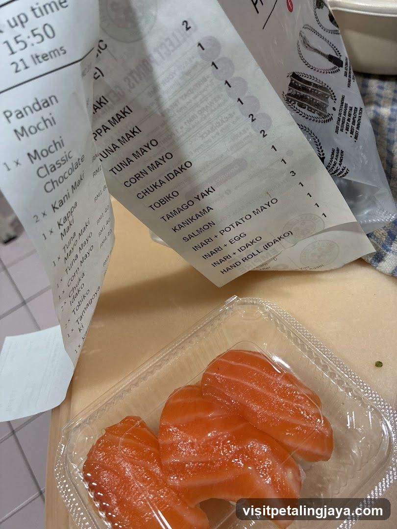 Receipt and Sushi