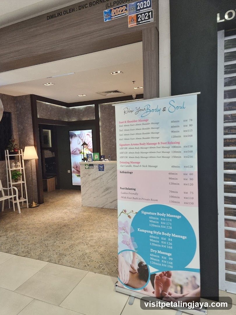 Relax Your Body & Soul Menu