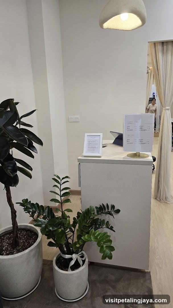 Reception Desk with Plants