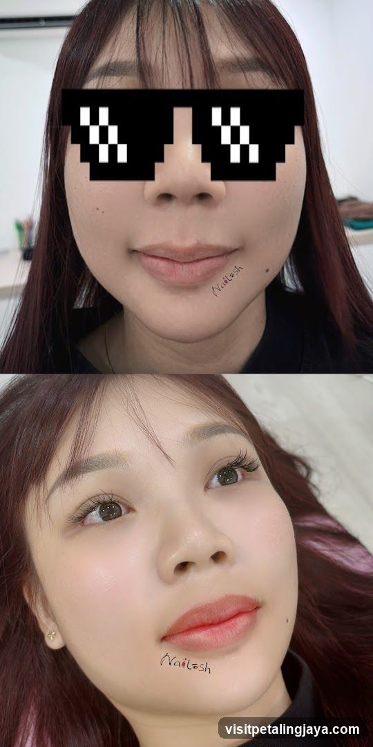 Before and After Lip Tattoo