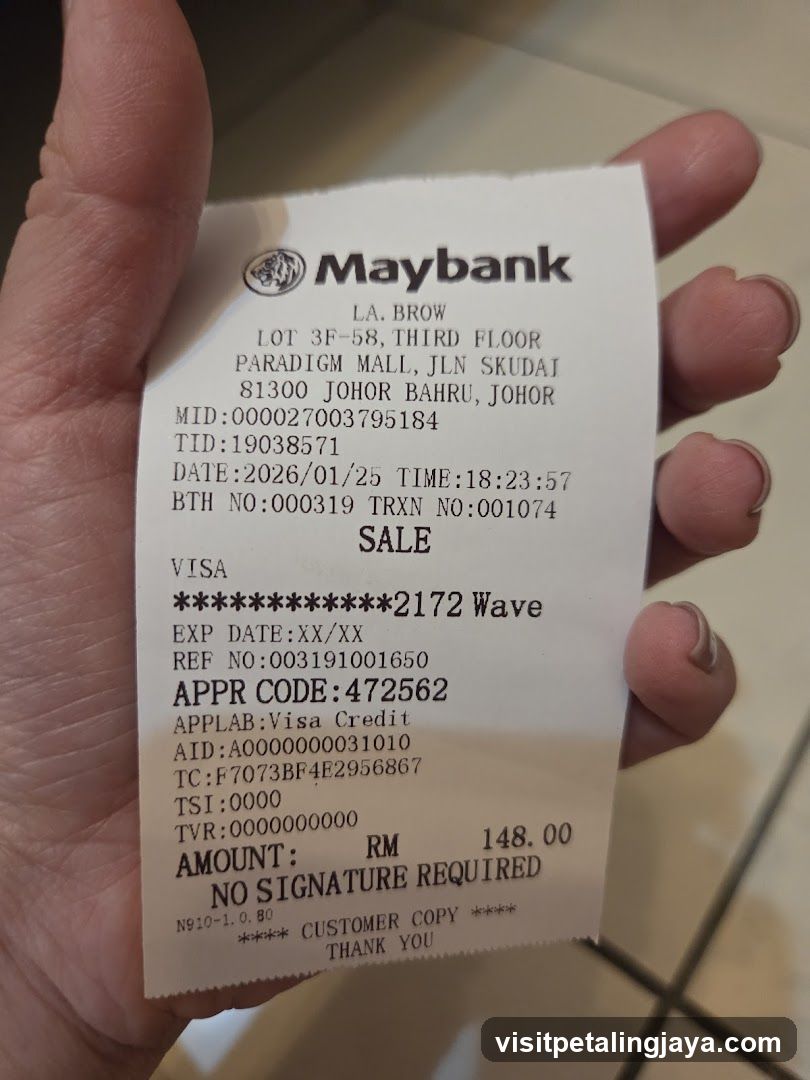 Maybank Transaction Receipt