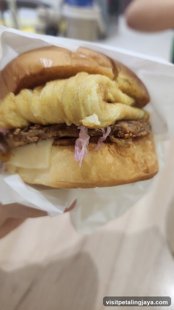 Burger with Egg and Cheese