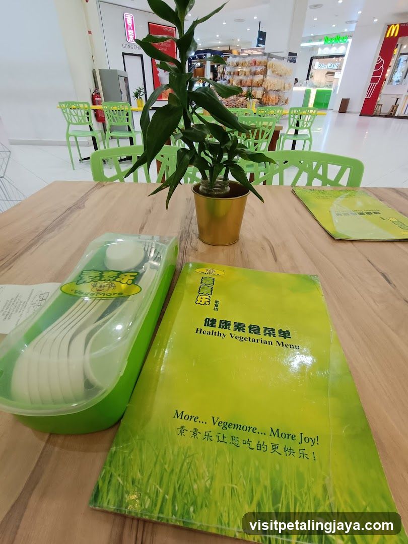 Vegetarian Menu on Table