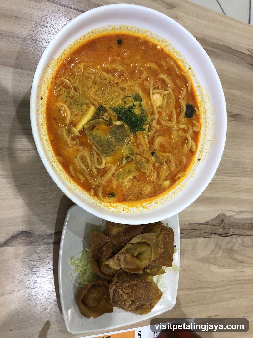Noodle Soup and Fried Wontons