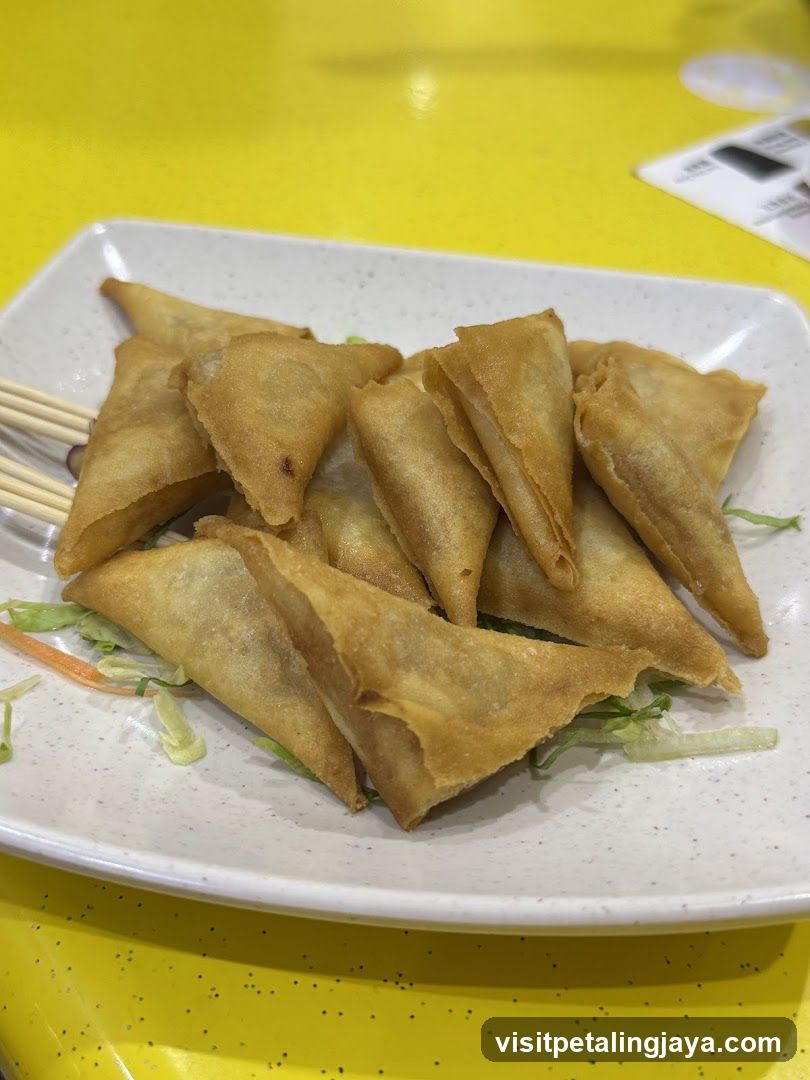 Samosas on a Plate