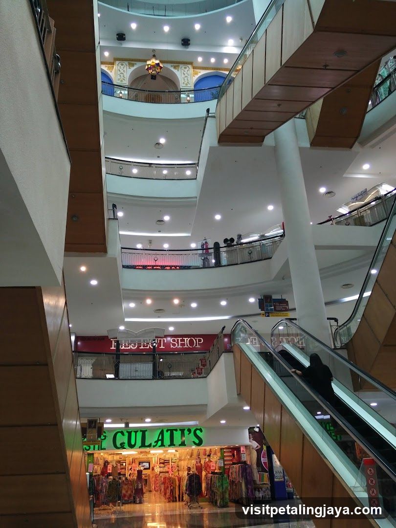 Interior of a multi-level shopping mall