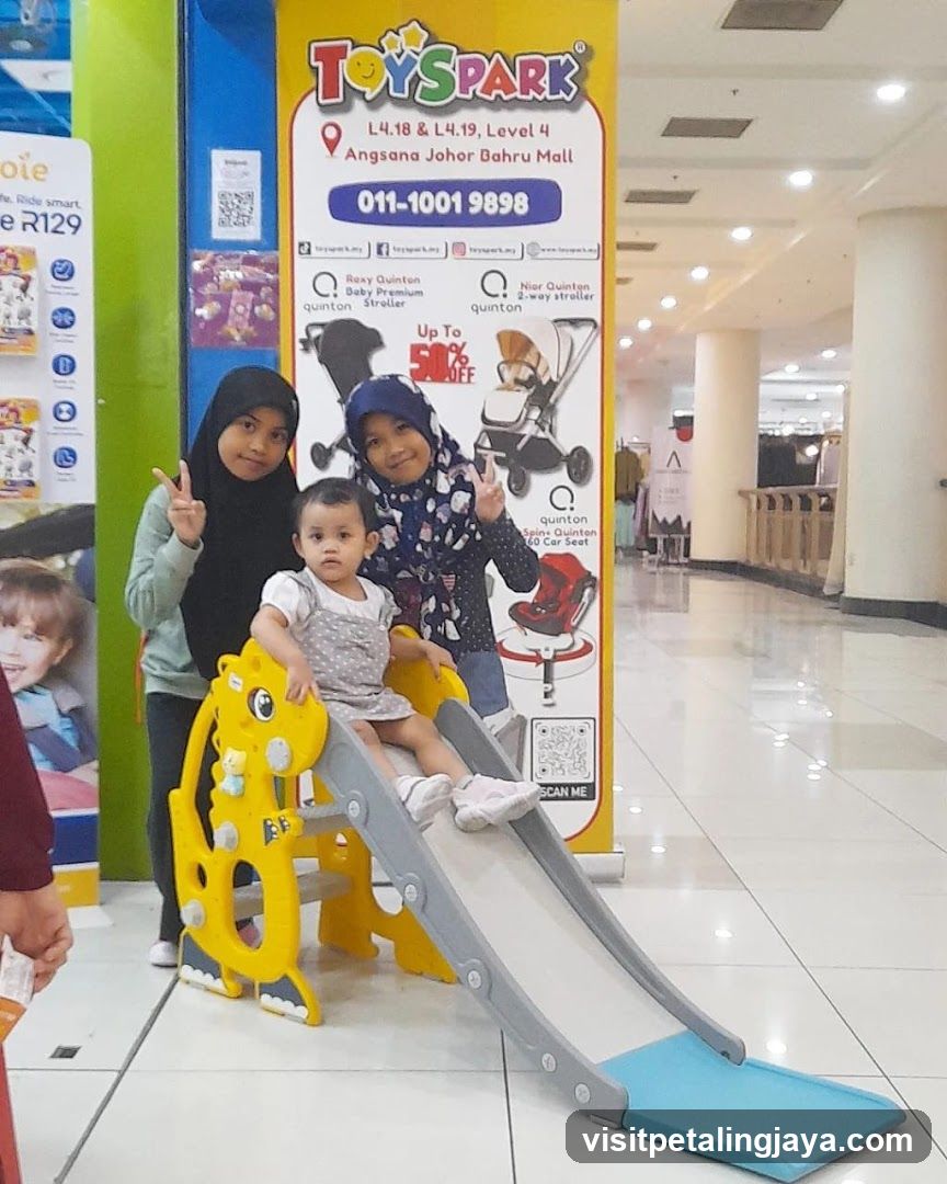 Children Posing with a Toy Slide