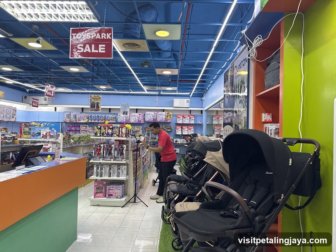 Toy Store Interior with Strollers