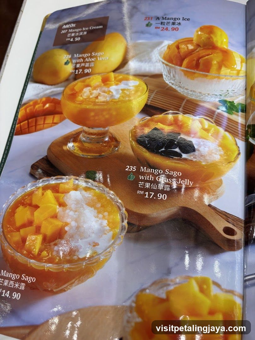 Dessert Menu