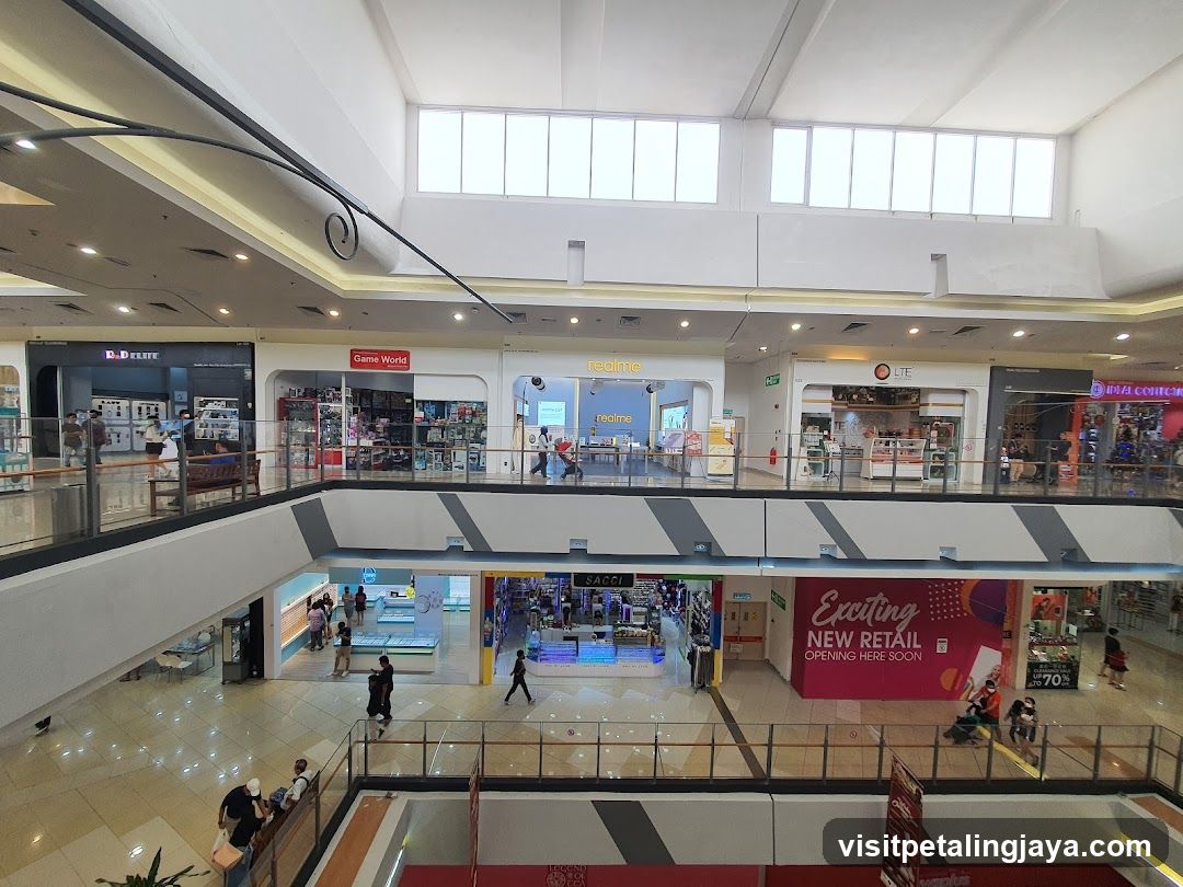 Mall Interior with Various Shops