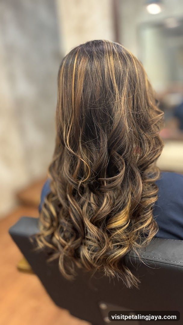 Woman with highlighted hair