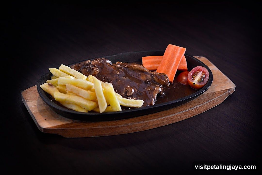 Steak with Fries and Vegetables