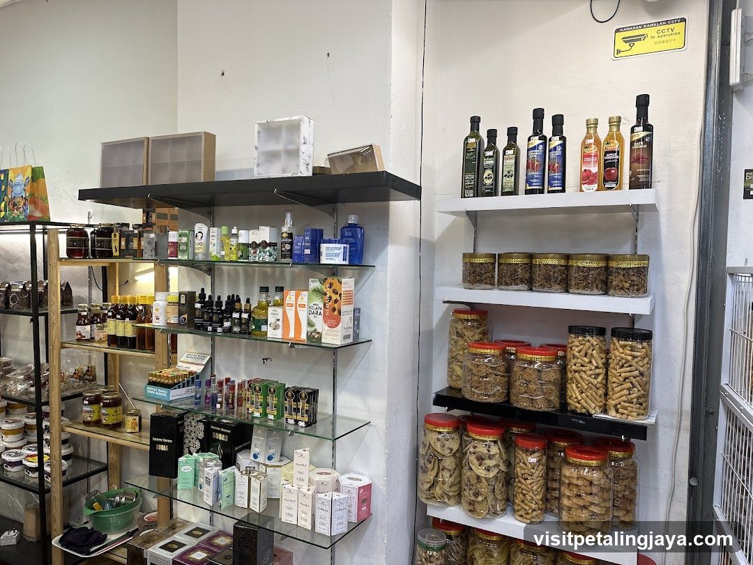 Store Shelves with Products
