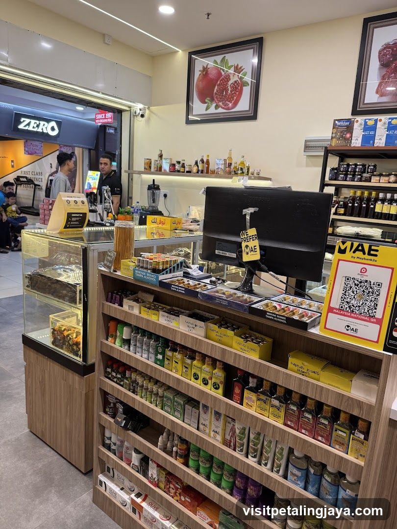 Store Interior with Shelves of Products