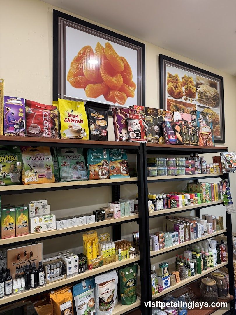 Store Shelves with Packaged Goods