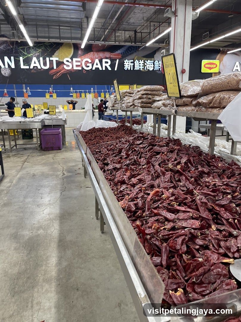 Dried Chili Peppers Display