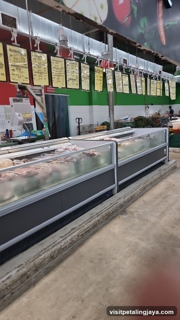 Meat Display in Supermarket