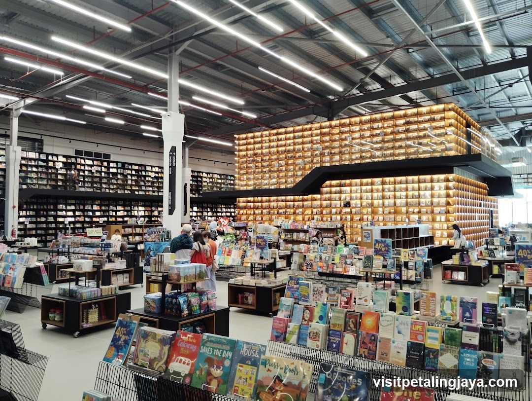 Interior of a large bookstore