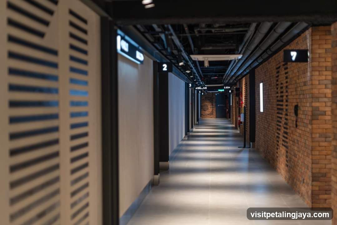 Modern Hallway with Numbered Doors