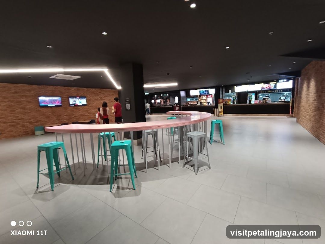 Food court seating area