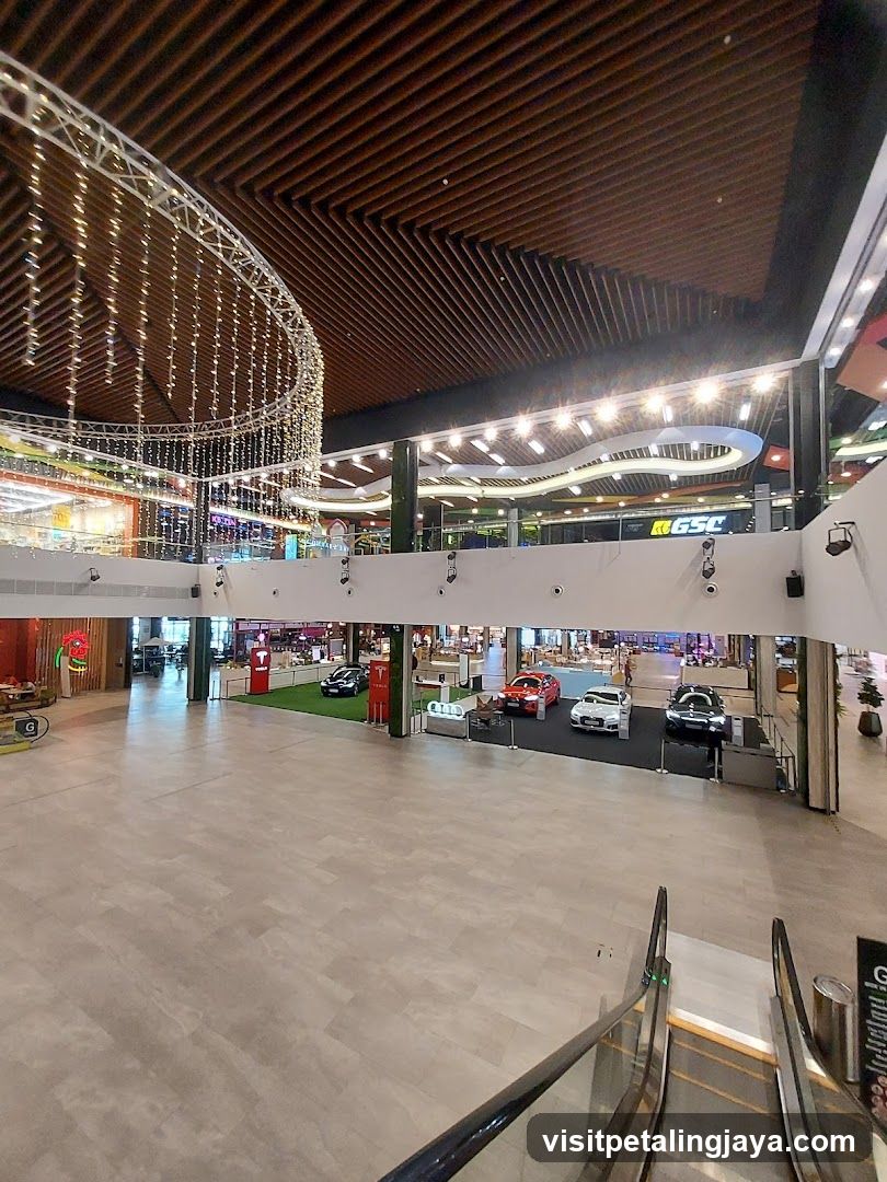 Indoor mall with car display