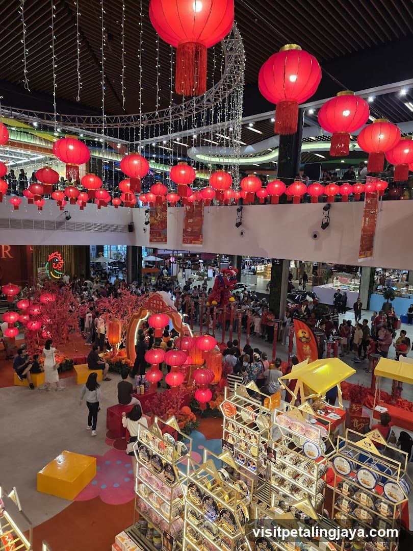 Mall decorated for Lunar New Year
