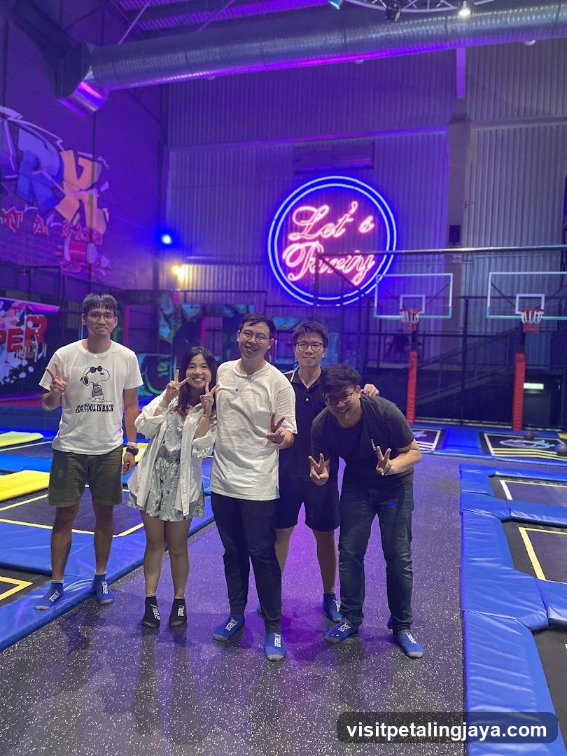Group at Trampoline Park