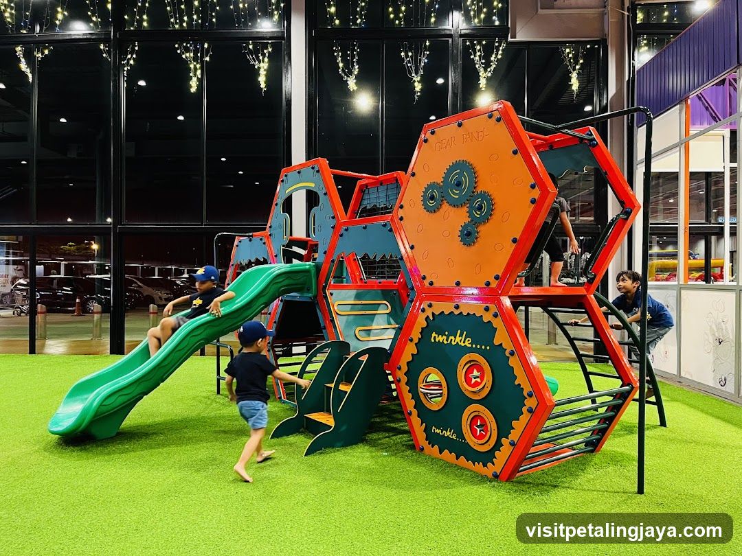 Children Playing on a Colorful Playground