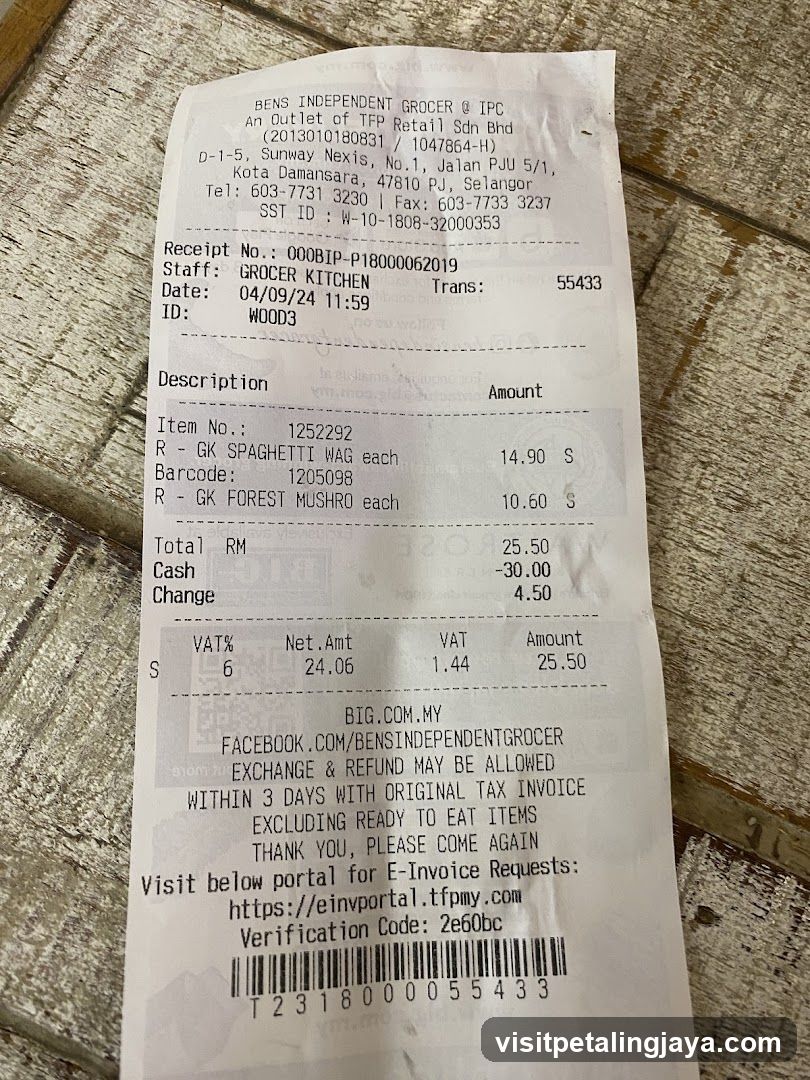 Grocery Receipt