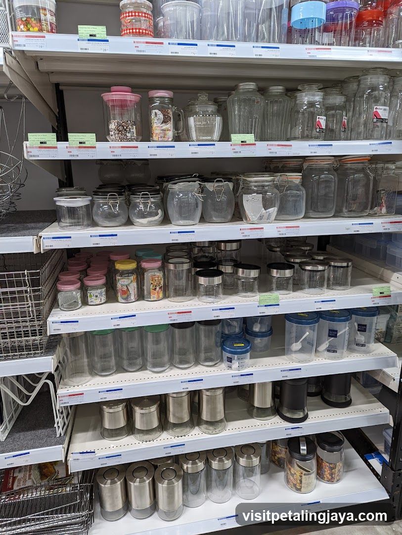 Storage Containers on Shelves