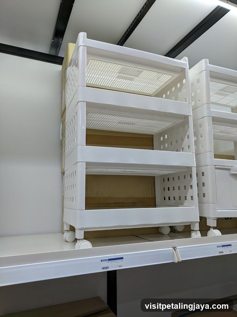 White Rolling Storage Cart