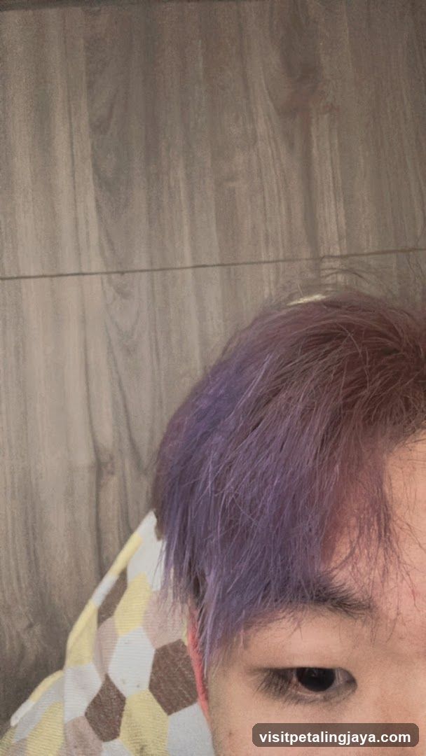 Person with purple hair