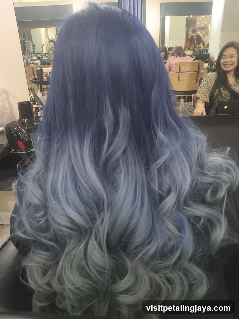Woman with Blue Ombre Hair