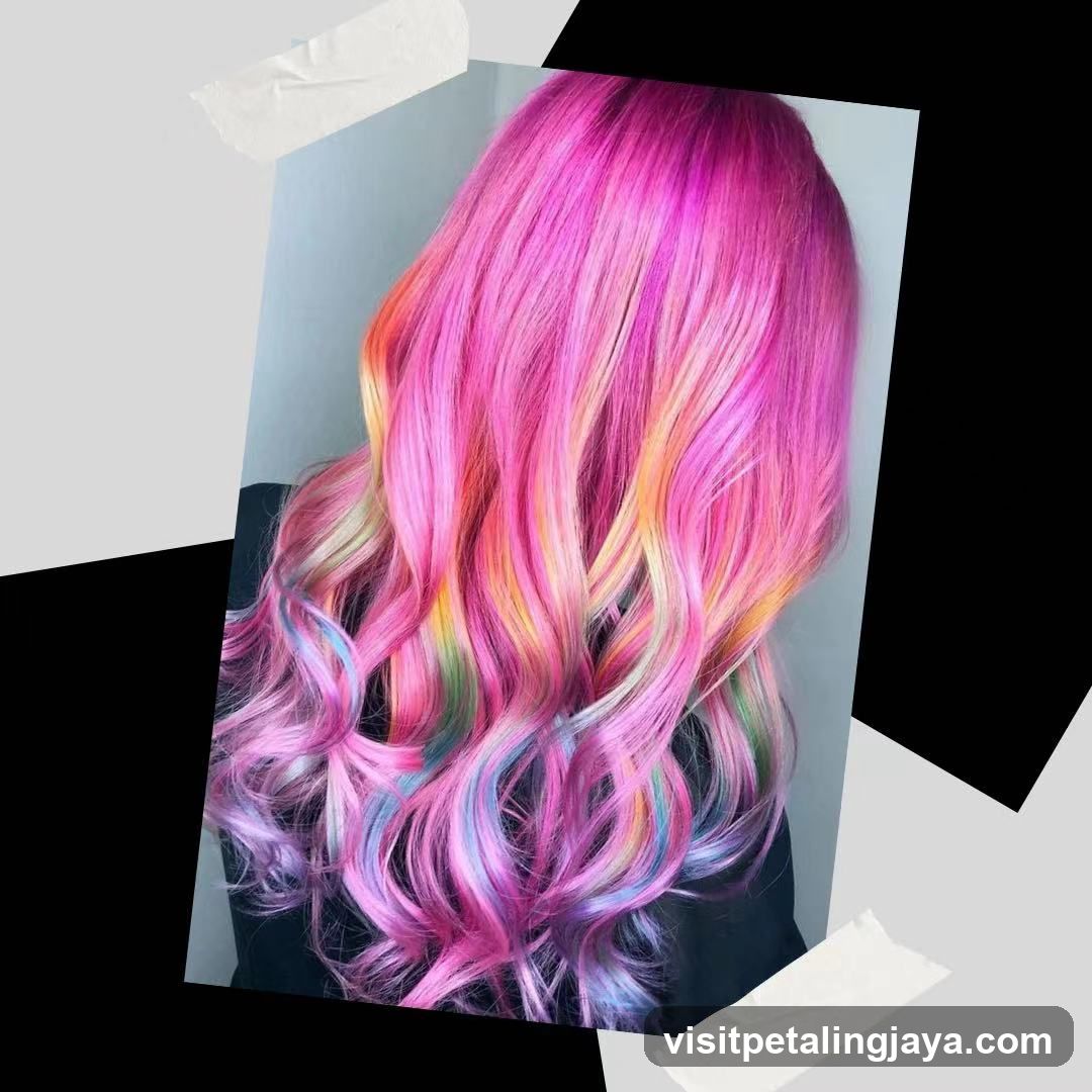 Vibrant Pink and Rainbow Hair