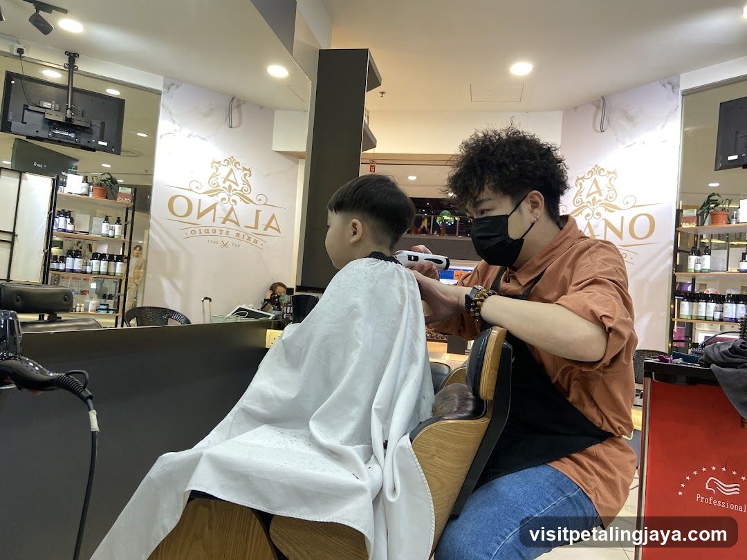Haircut in Progress