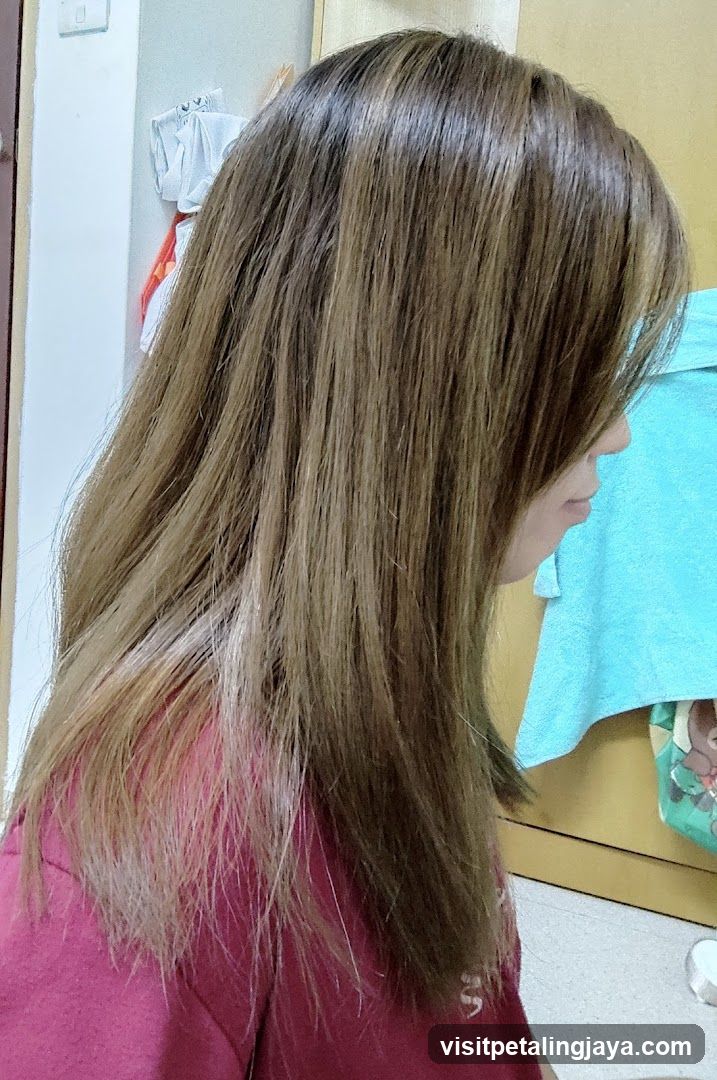 Woman with highlighted hair