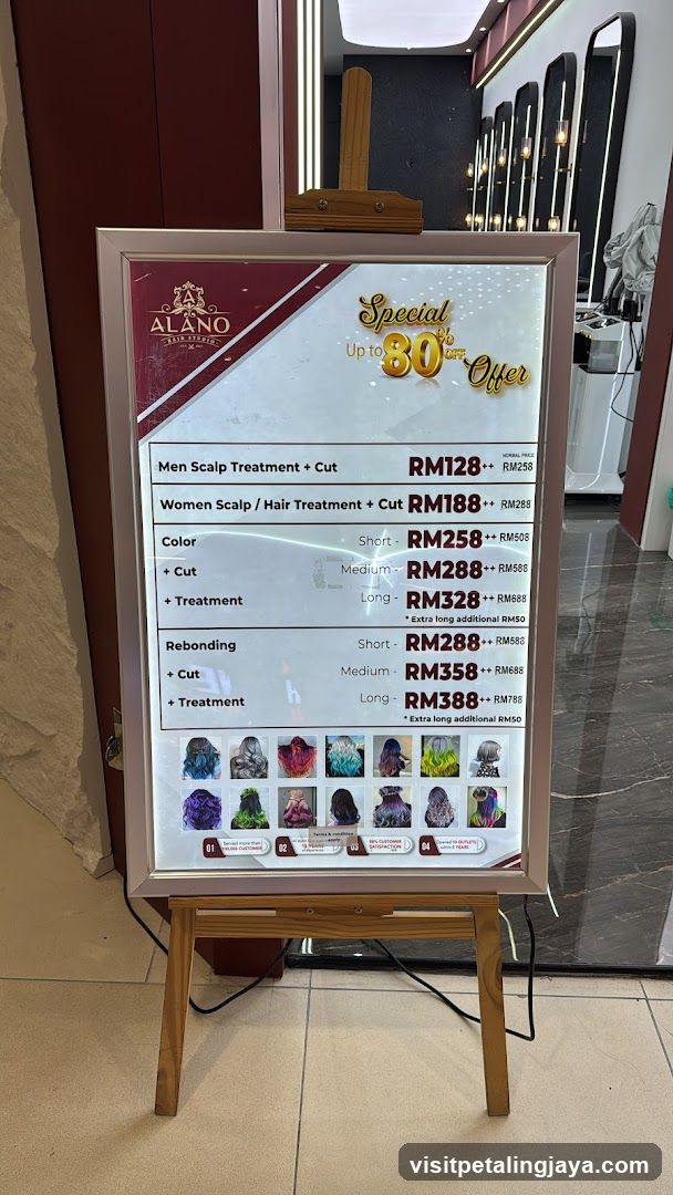 ALANO Hair Studio Price List