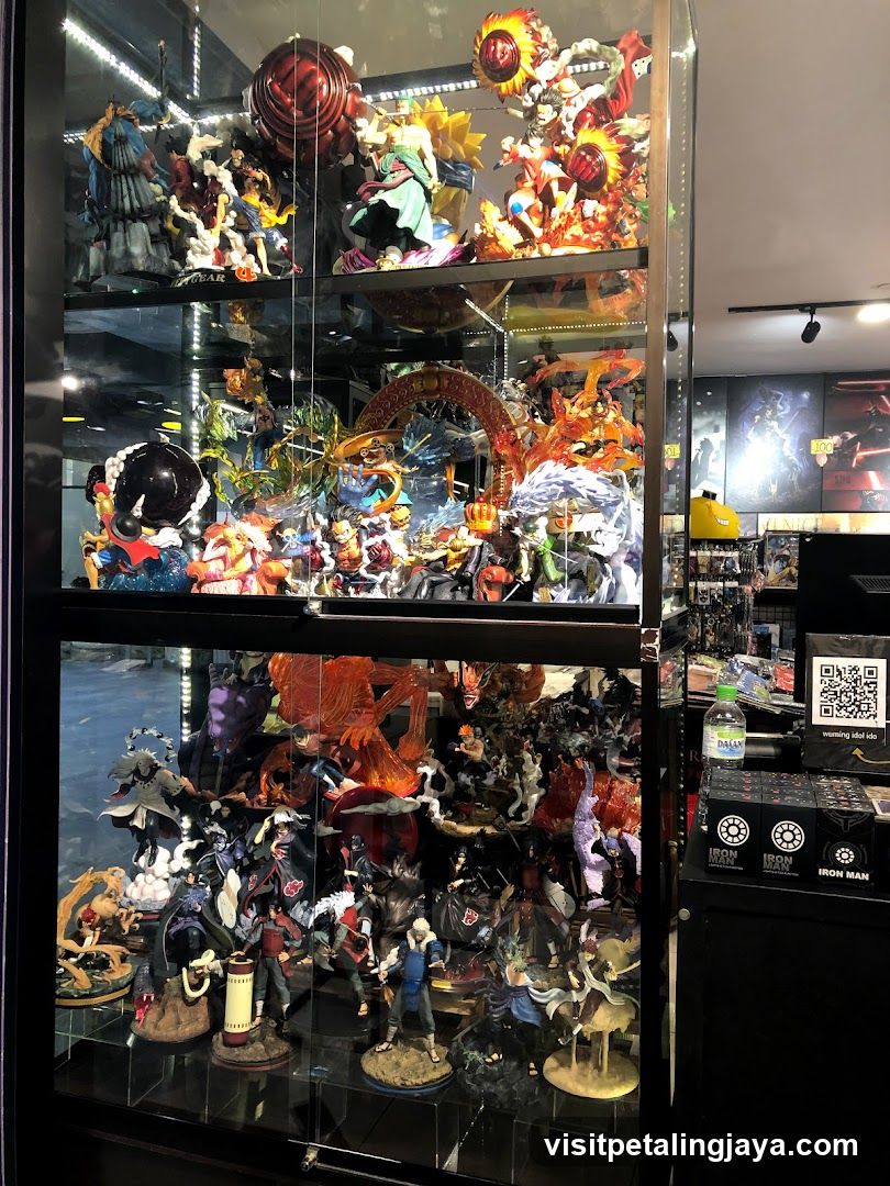 Display Case with Anime Figures